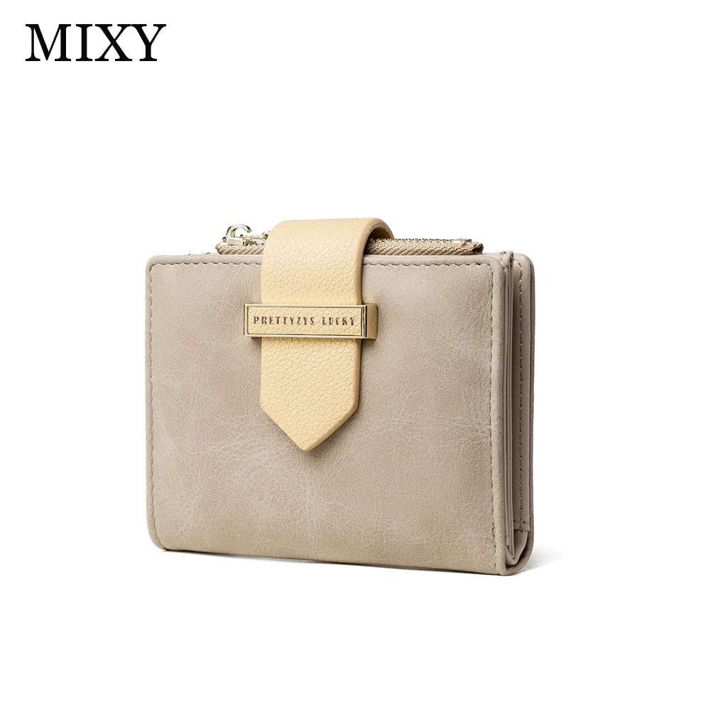 Короткие Кошельки кожаные женские кошельки на молнии с застежкой три сложения