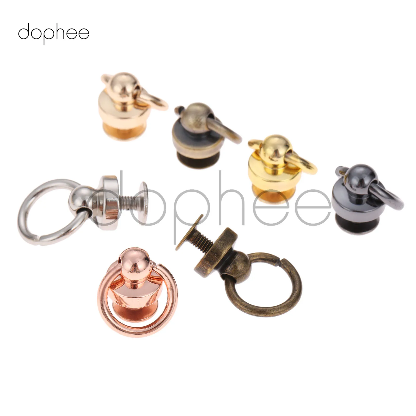 Dophee 5 шт. металлические сумки заклепки пряжка для ногтей поворотный винт
