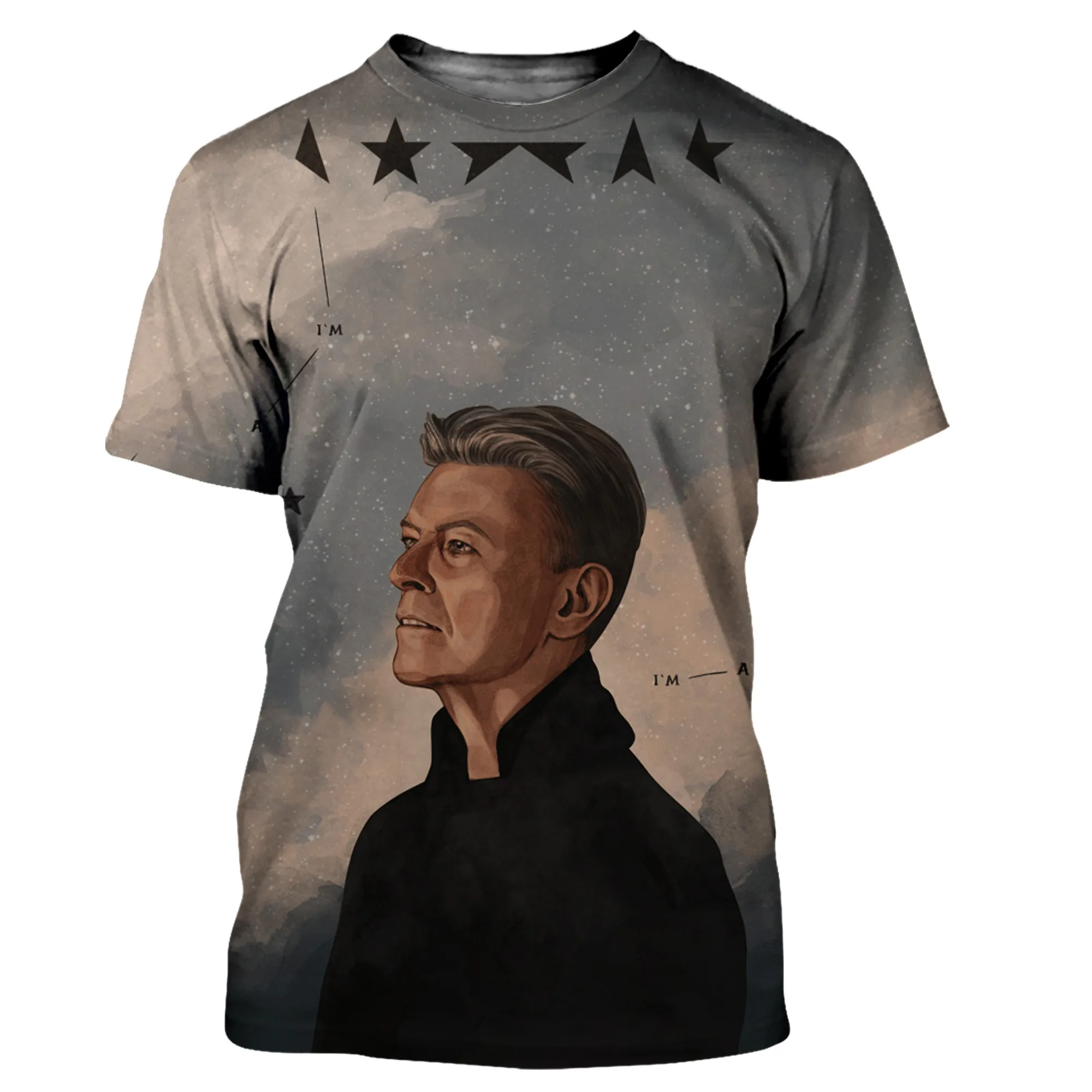 

2021 singer David Bowie men/women New fashion cool 3D printed t-shirts casual Harajuku style tshirt streetwear oversize tops