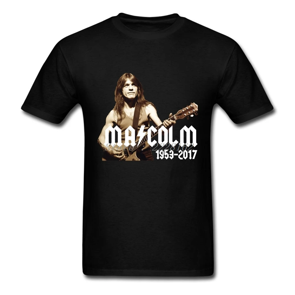 AC/DC Футболка мужская одежда Malcolm молодой красивый человек музыка рок футболки