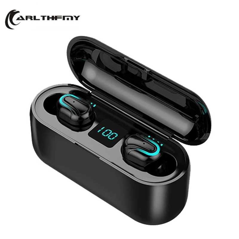 Q32 1 TWS Беспроводные Bluetooth 5 0 наушники 8D стерео беспроводные LED дисплей с микрофоном