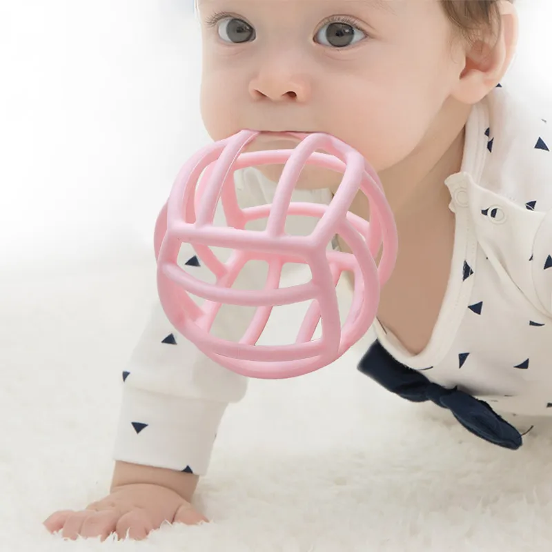 

Silicone Baby Teether Intelligence Grasping Gums Wave Ball Molar Toys Touch Hand Ball Soft Chewable Learning Grasping Products