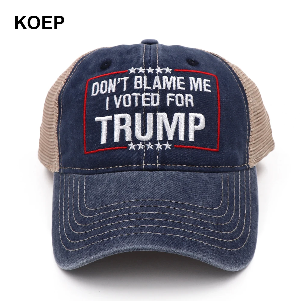 Бейсболка KOEP новинка 2024 Кепка с промытой сеткой не обвиняй меня голосую за