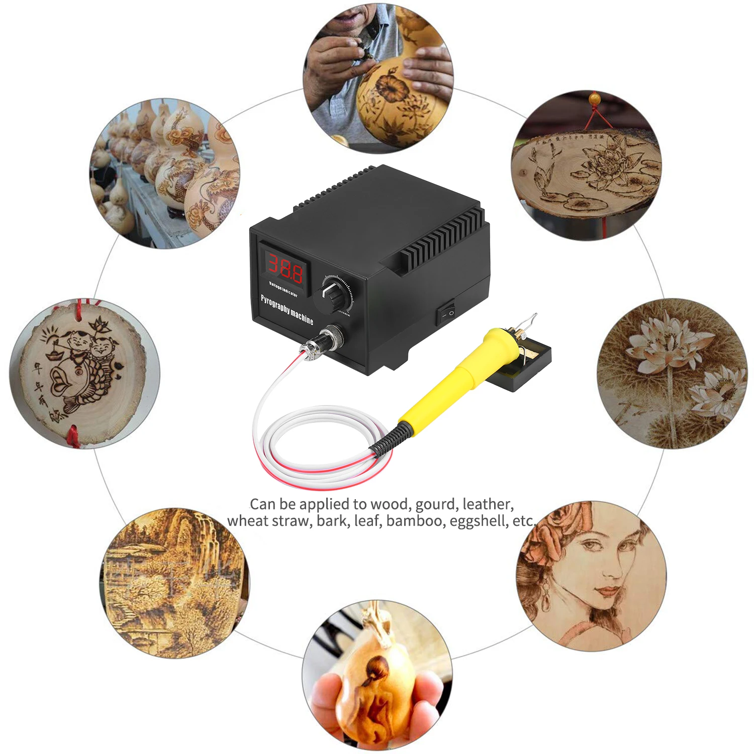 Набор инструментов для горения по дереву 60 Вт 110 В-240 В регулируемая ручка