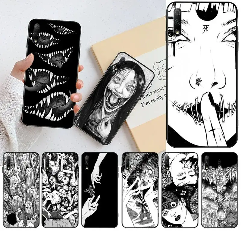 Японский ужас комикс томие ТПУ Черный чехол для телефона корпус Huawei Honor 30 20 10 9 8 8x 8c