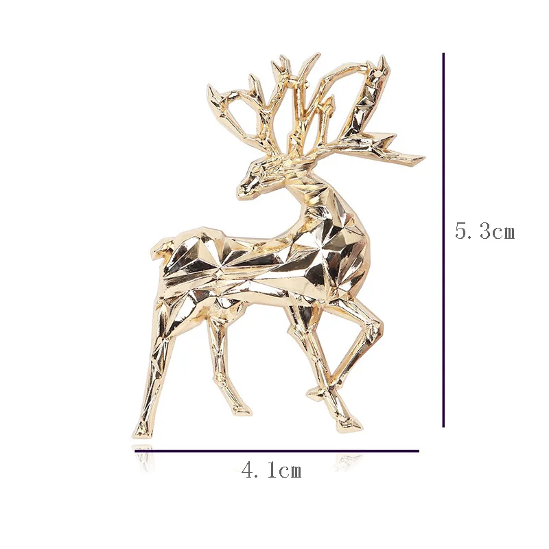 

Exquisite and Cute Gold Christmas Deer Animal Men's Brooch Women's Clothing Versatile Accessories Pin Suit Scarf Accessories