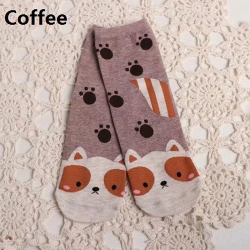 Женские хлопковые теплые длинные мягкие носки для девочек женские милые подарки
