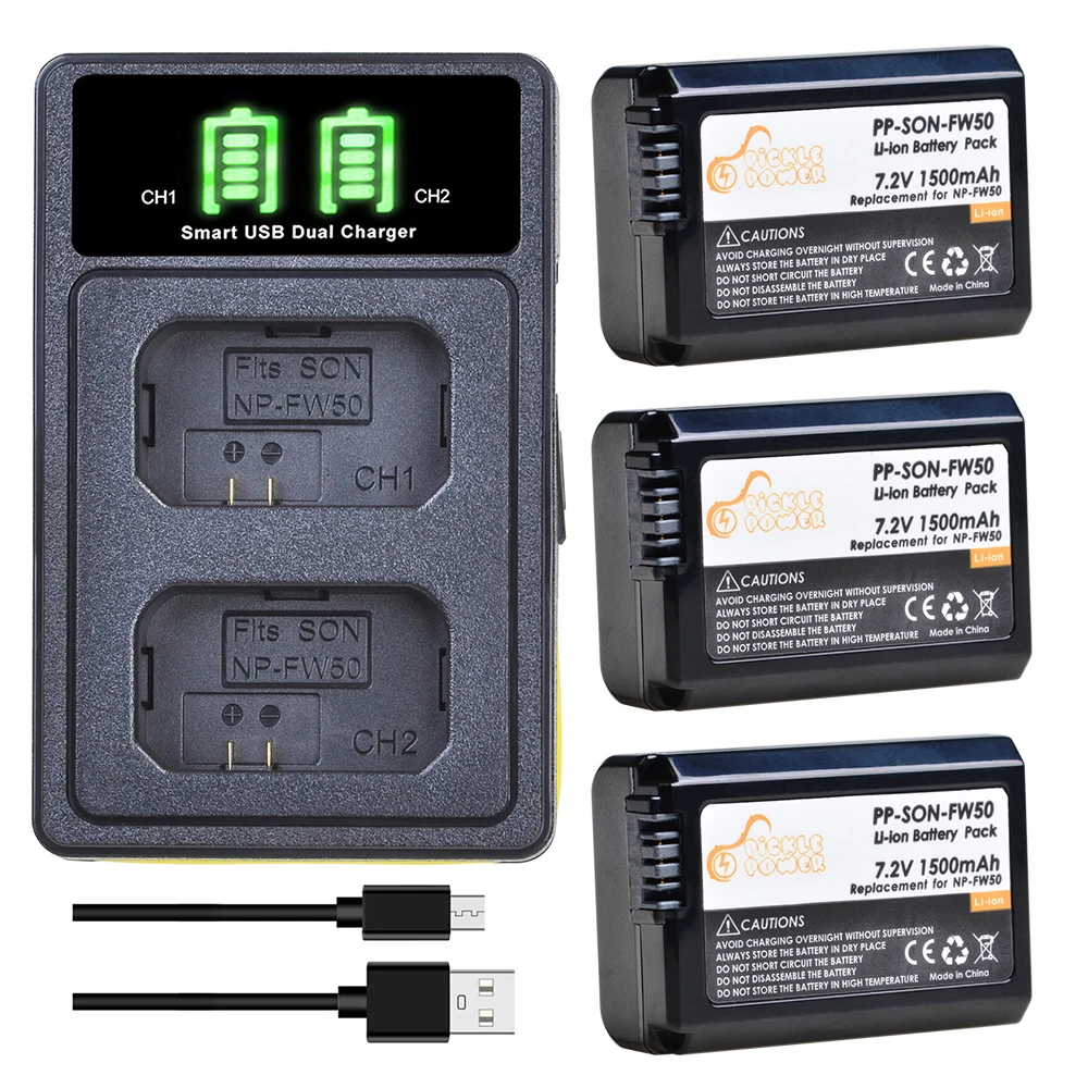Двойное зарядное устройство USB для Sony Alpha a6500 a6300 a6000 a5000 a3000|Цифровые аккумуляторы| |
