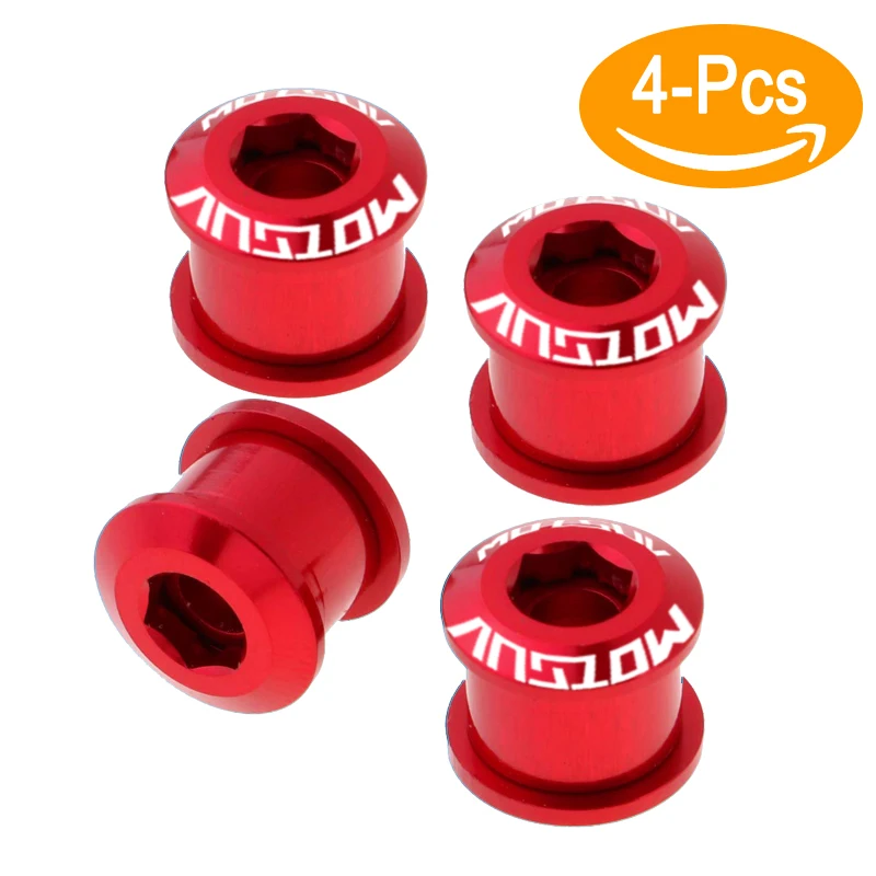 bolts red 104BCD овальная цепь колеса узкая широкая цепь MTB болты горный велосипед 32T 34T 36T 38T шатуны один зуб пластина часть - Цвет: bolts red