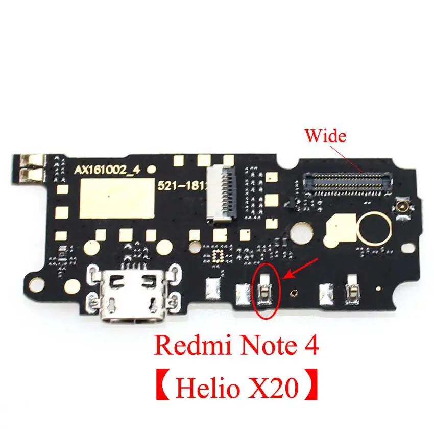 Модуль микрофона YuXi + плата usb порта для зарядки гибкий кабель Разъем Xiaomi Redmi 1 2 3 4