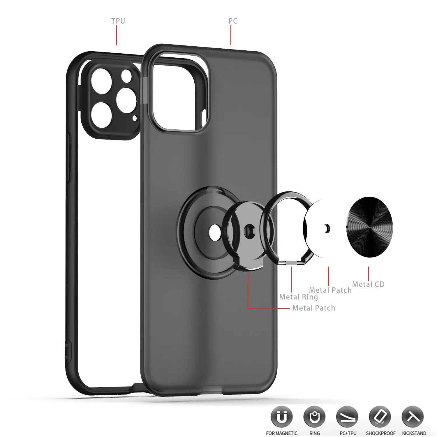 Для IPhone 6 7 8 Plus яркая кожа второго поколения XS MAX автомобильное магнитное кольцо XR