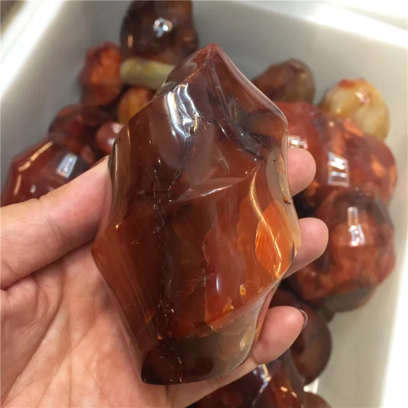 100% Natural Red Agate Crystal Flame Shape Standing Stone Carnelian Torches Gemstone Gifts Decoration | Дом и сад