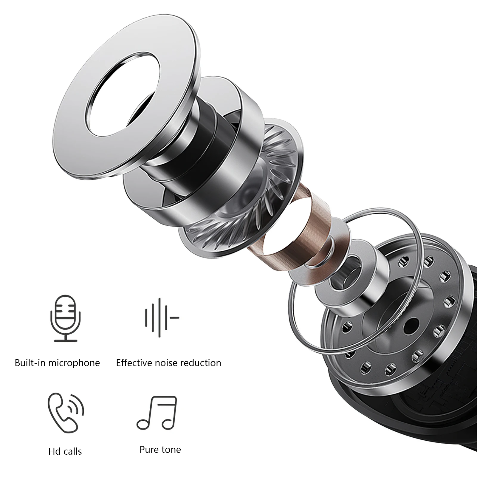 XT18 TWS Bluetooth Earphone With Mic Bass Audio Sound Positioning Wireless 5.0 Intelligent Touch Control Headphones | Электроника