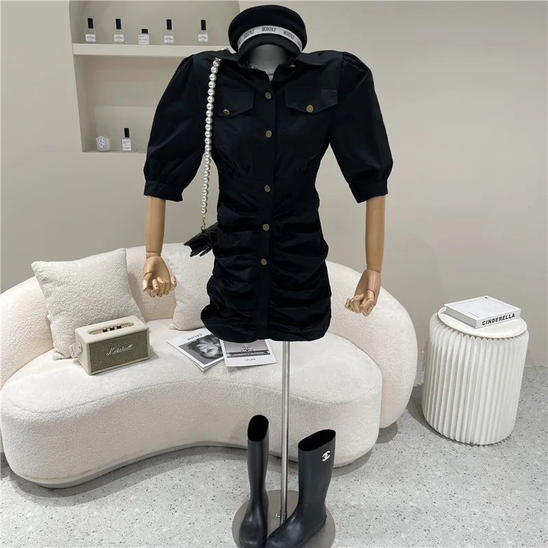 

Women's Spring Summer 2021 Fashion Design Niche Design Fold Shirt Dress