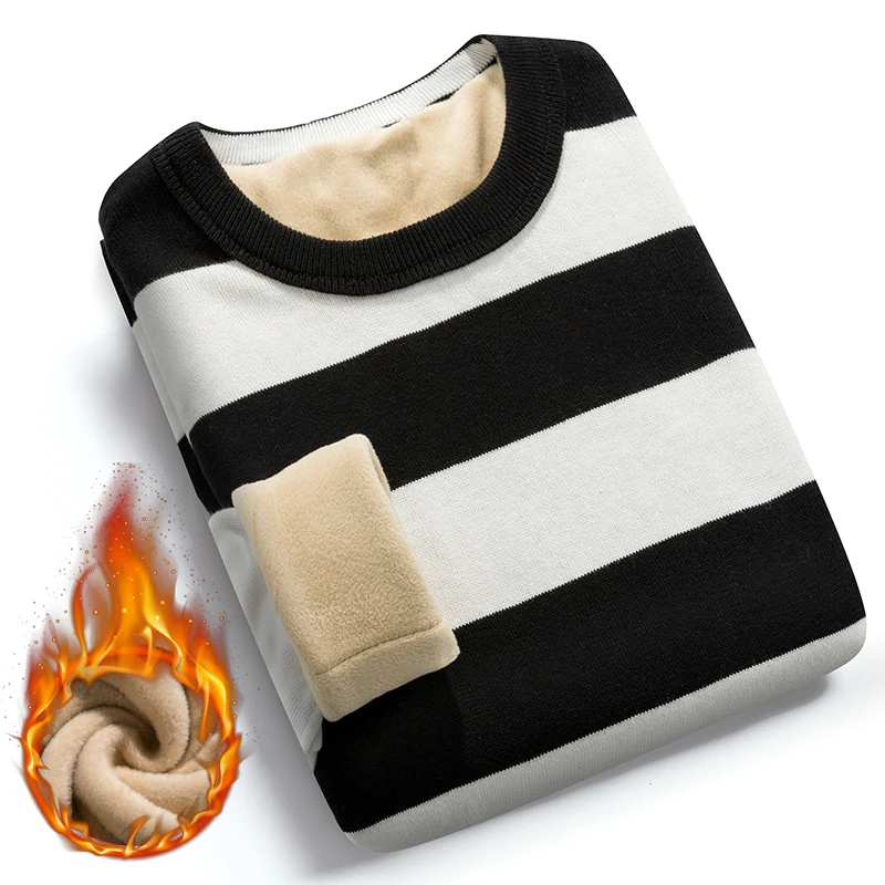 

Зимний свитер для мужчин, вельветовый, плотный, теплый, в полоску, для мальчиков-подростков, M61, 2021