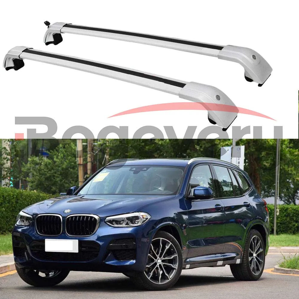 Новая серебряная перекладина для багажа поперечные рейки крыши BMW X3 G01 2018 2019
