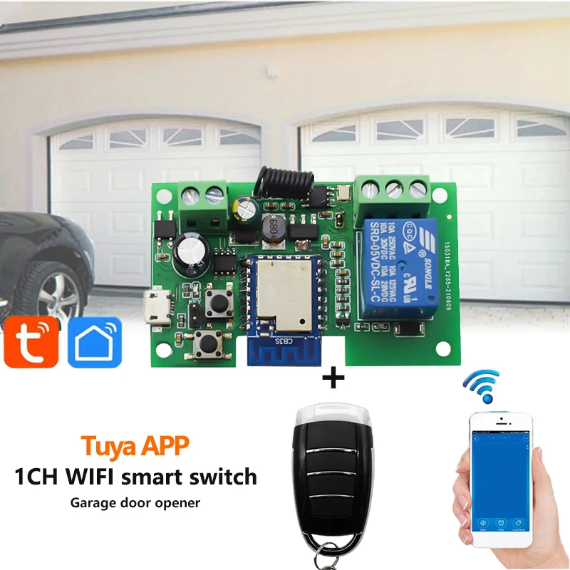 

Модуль реле Tuya, 12 В, 24 В постоянного тока, дистанционное управление, работает с Alexa Google Home Tuya Smart Home