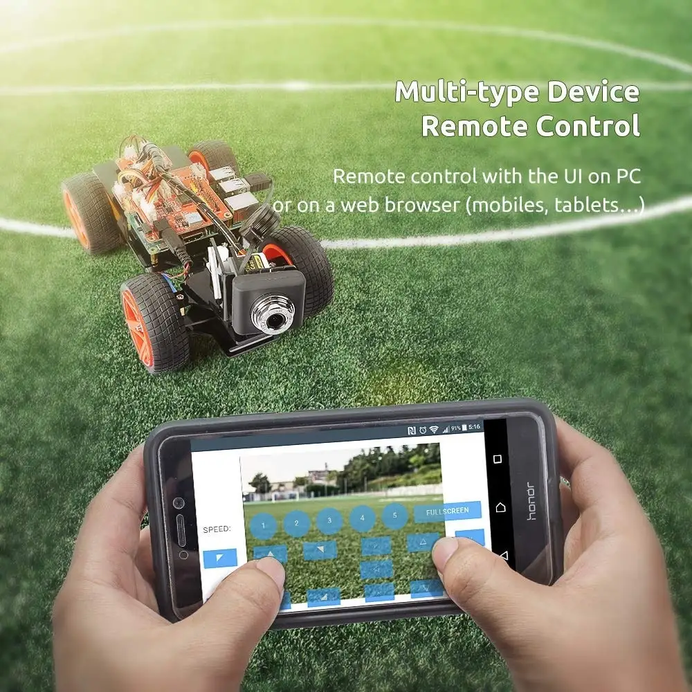 Sunfower App робот с дистанционным управлением для Raspberry Pi Модель 4B 3B+ B 2B смарт-Видео автомобильный комплект V2.0 RC автомобиль(RPi не входит в комплект