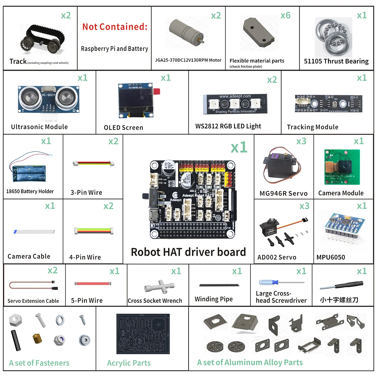 Kaufen Adeept RaspTank Pro Roboter Auto Kit, WiFi Wireless Smart Roboter Für Raspberry Pi 4 3/3B +, 3-DOF Robotic Arm, OpenCV Ziel Tracking