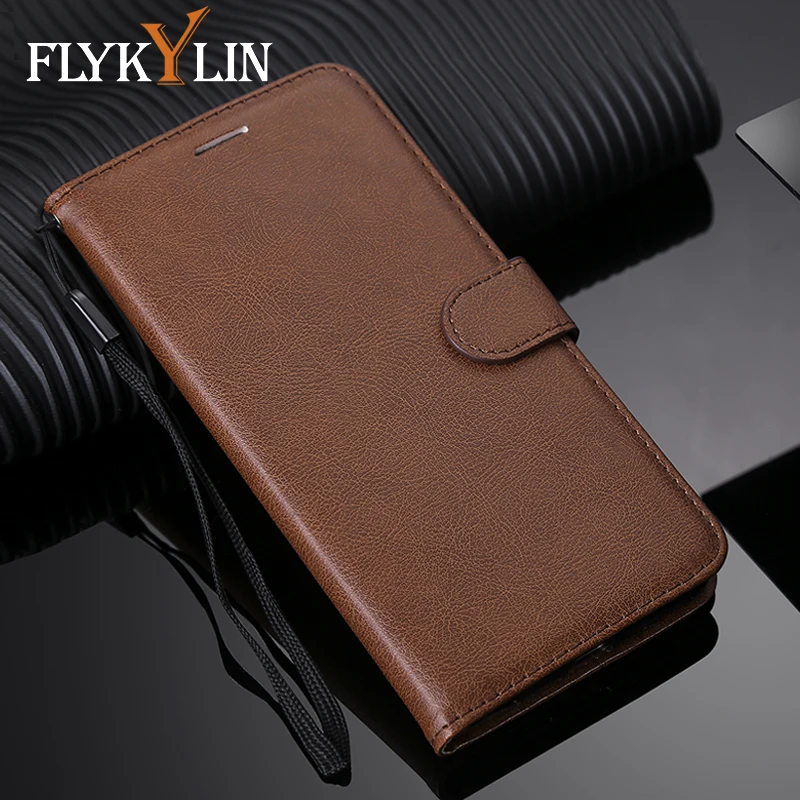 FLYKYLIN Soild цветной чехол для samsung Galaxy Note 10 Plus задняя крышка 4 3 8 9 на кожаном кошельке