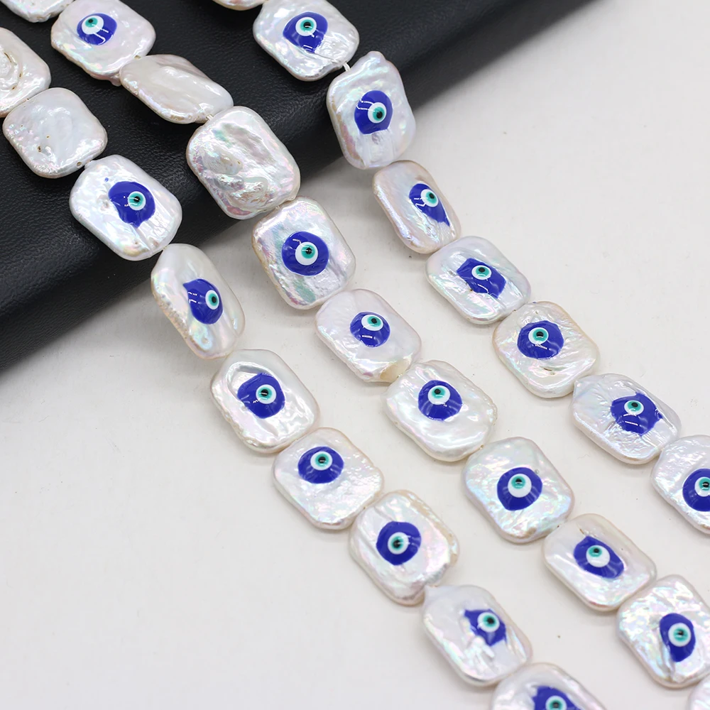 

Высококачественные Натуральные жемчужины в стиле барокко прямоугольные односторонние бусины в форме глаза для самостоятельного изготовл...