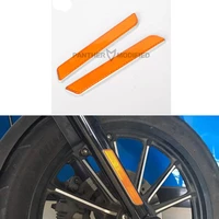orange motorcycle front fork leg reflectors shock case for harley dyna fatboy softail lower leg slider