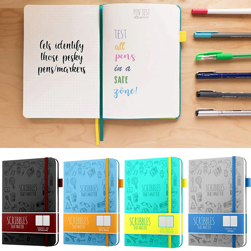 

A5 Bullet Dotted Journal Planner Hardcover notebook 160 GSM 200 pages Diary Office&School notepad supplies Stationery