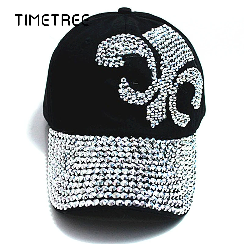 Бейсболка TIME TREE с бриллиантами Регулируемая Кепка в стиле хип-хоп уличная |