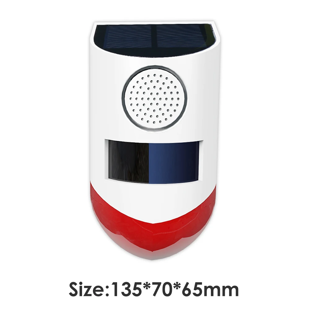 

Body Induction Alarm Solar Outdoor Waterproof LED Flashing Infrared Alarm Human for Households Safety Accessories