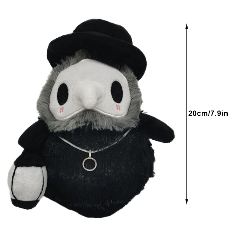 

Plague Doctor Luminous Plush Toy Glow In Dark Plush Toy Soft Stuffed Crow Toy Doll PR Sale