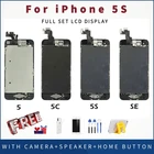 Для iPhone 5 5S SE ЖК полный комплект в сборе полный сенсорный экран для iPhone 5S SE сменный дисплей фронтальная камера + Главная Кнопка