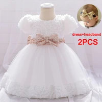 newborn white formal party dress for 1st birthday baby girl clothes lace princess dress wedding baptism dresses gown 3 24m girls