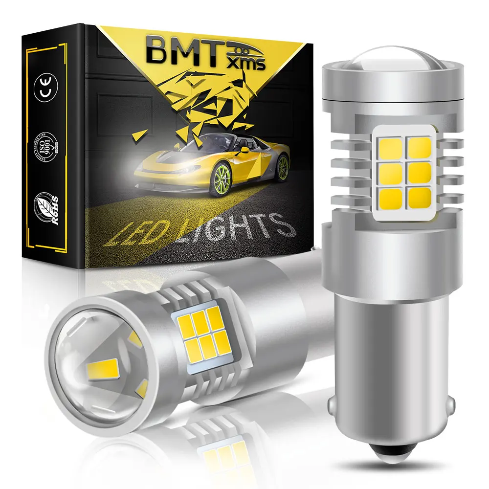

BMTxms 2 шт. Canbus для Volkswagen MK6 Jetta дневные ходовые огни 1156 7506 S25 P21W BA15S светодиодный ные лампы без ошибок 1400LM