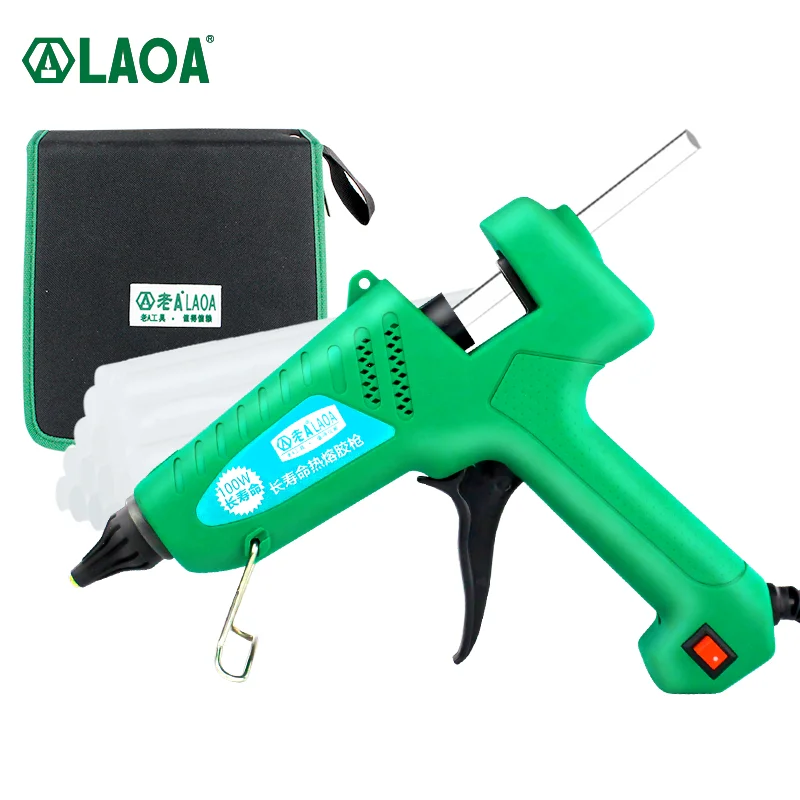 Набор пакетов для термоклеевого пистолета LAOA 100 Вт с 11 мм клеевыми карандашами промышленный термоэлектрический инструмент для ремонта температуры DIY