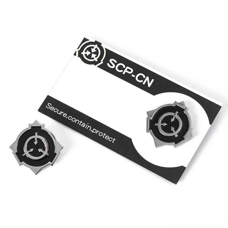 Аниме игра SCP специальные процедуры сдерживания основа металлический значок