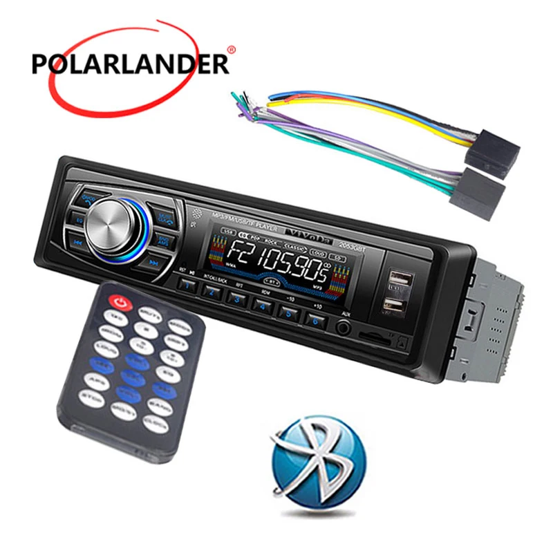 1 Din Bluetooth разъём подачи внешнего сигнала Aux-радио в автомобиле Поддержка USB/SD/MMC