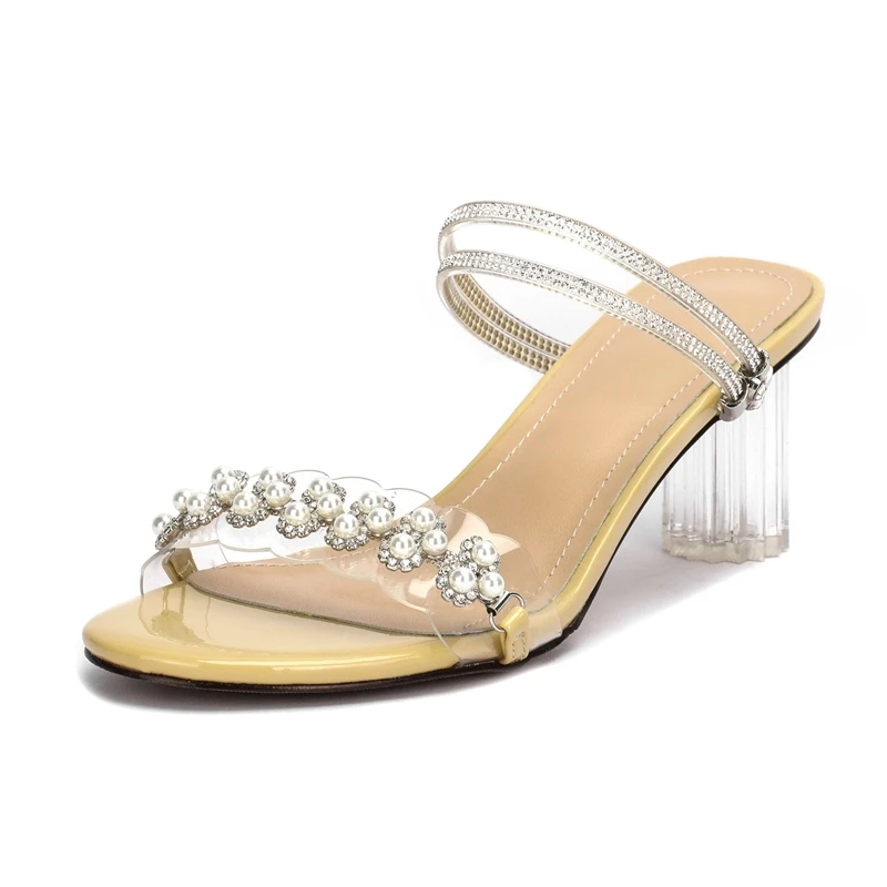 Из коровьей кожи Обувь на высоком каблуке с круглым носком перламутровыми