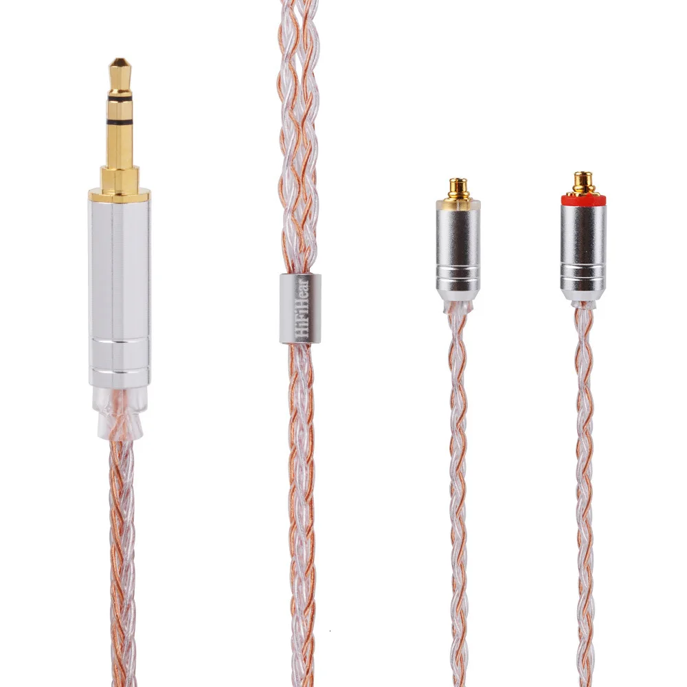 AK HiFiHear 8 Core посеребренный кабель 2,5/3,5 мм сбалансированный кабель с MMCX/2pin разъем для TRN X6 C12 C10 ZS10 PRO AS10