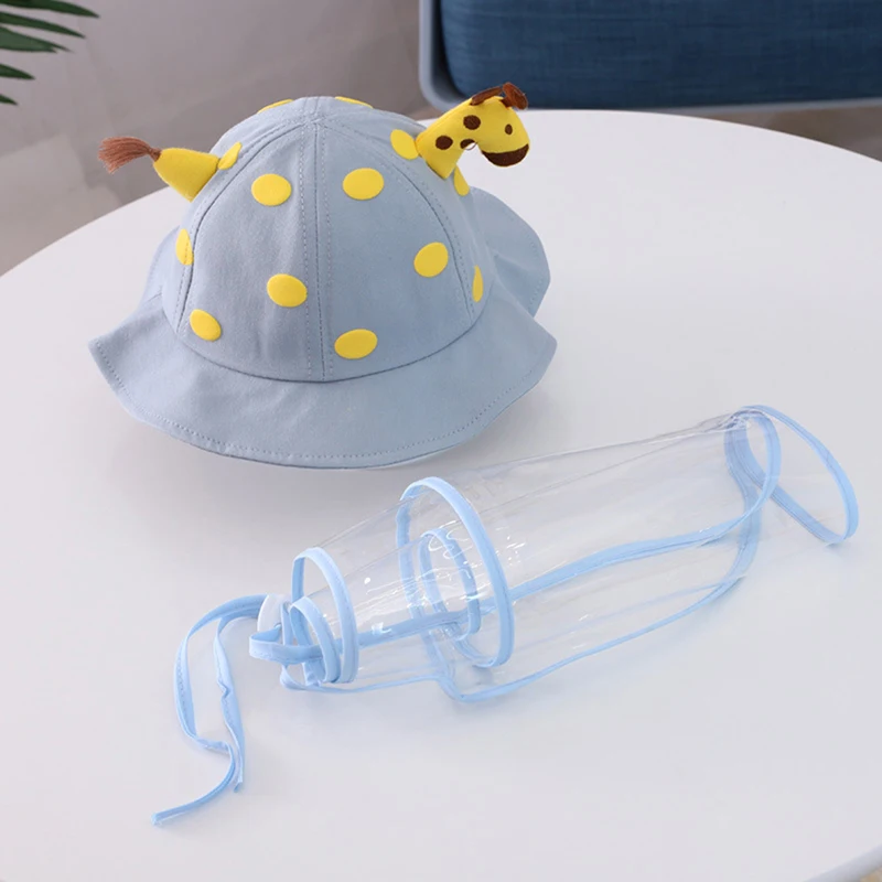 

Children Kids Outdoor Anti-droplet Bucket Hat Face Cover Protective Visor Sun Cap Windproof And Dustproof Anti-spray Hats