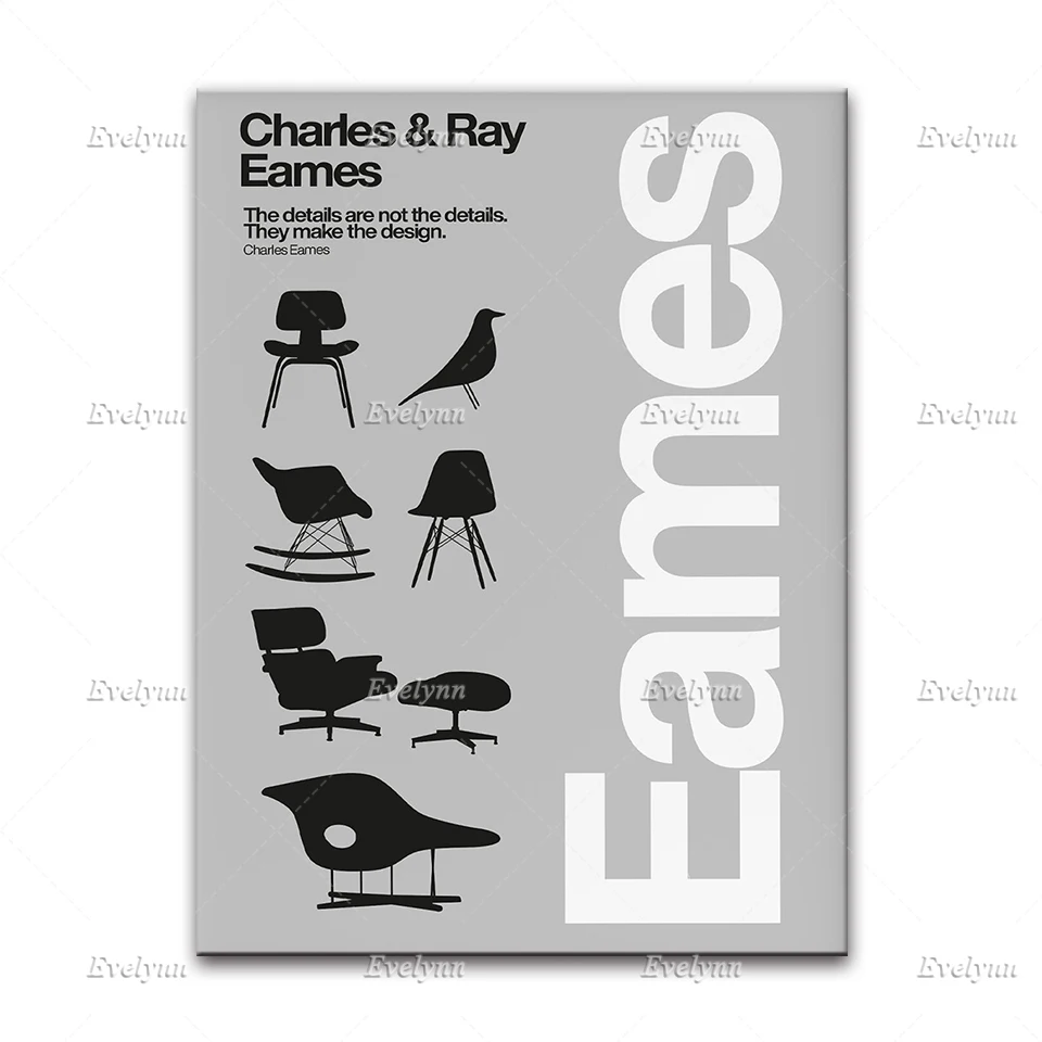 Постер мистер стул лудпарис жейн ван дер рохе Барселоны Dsw дизайн Bauhaus домашний