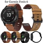 Кожаный ремешок для наручных часов Garmin Fenix 5 6, быстросъемный браслет для Garmin Fenix 5 Plus 6 Pro Forerunner 935 945 подход S60