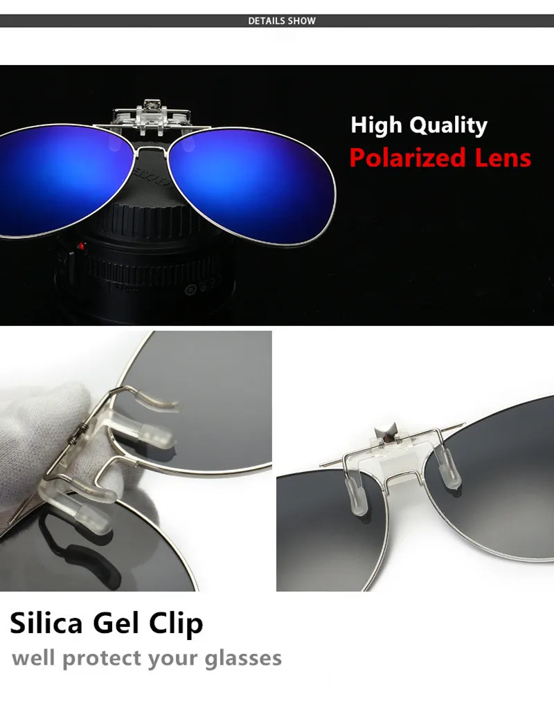 Очки для вождения съемные линзы ночного видения металлические поляризационные