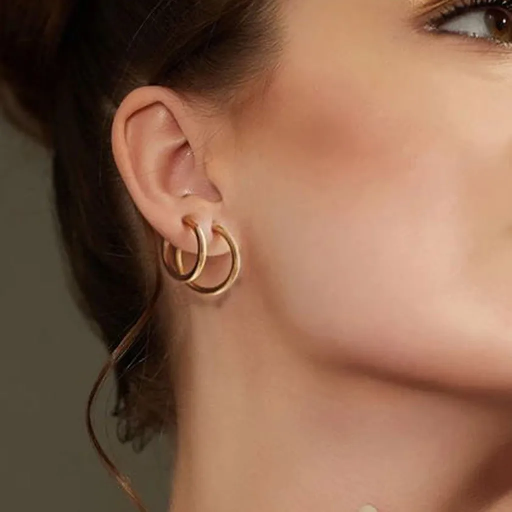 2 шт. серьги кольца в виде клипсы|Серьги-кольца| |