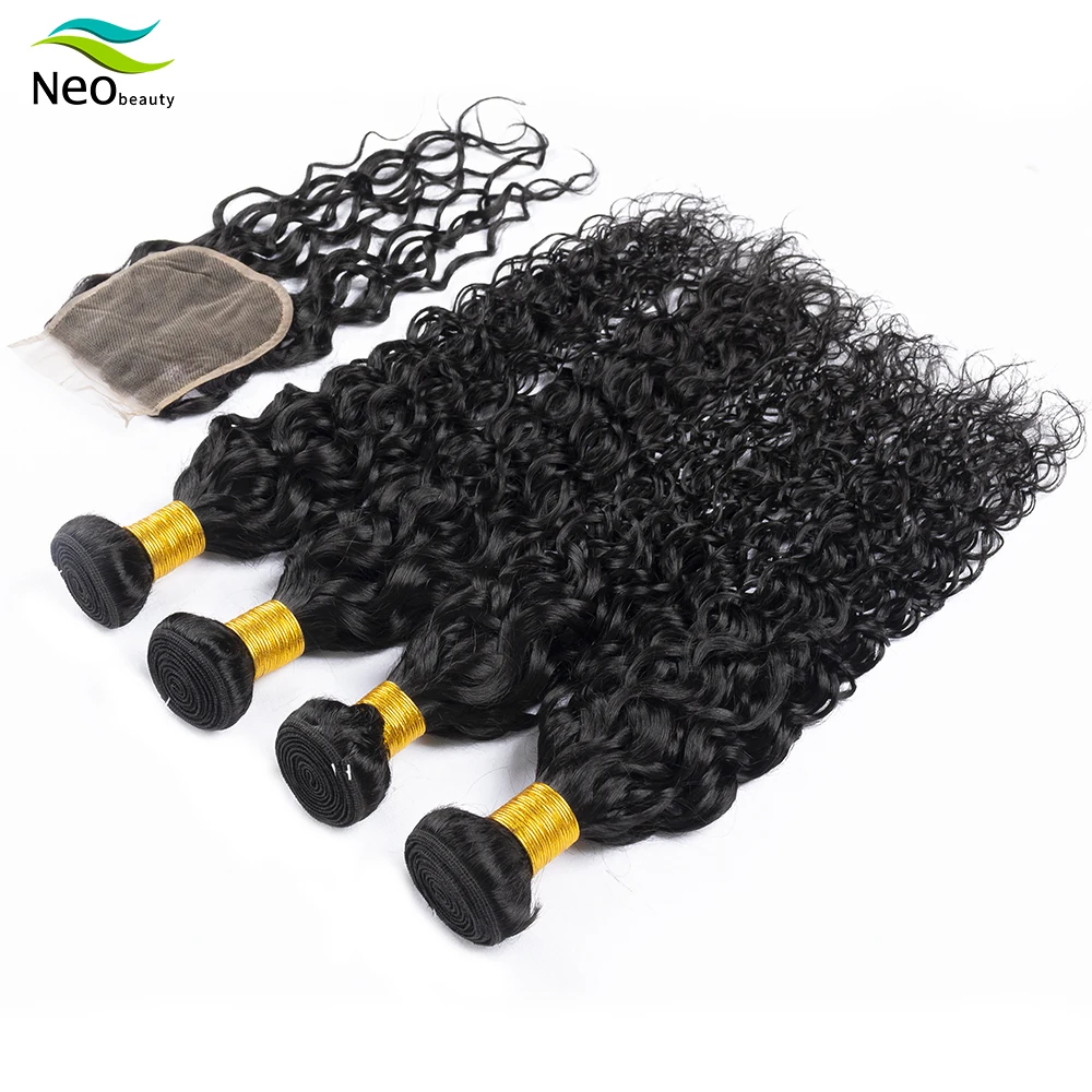 10 А камбоджийские волнистые пучки с застежкой 100% человеческие волосы