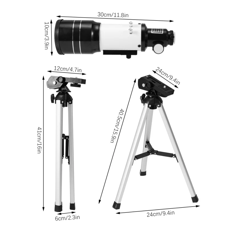 

70mm Portable Astronomical Telescope with Tripod Mobile Phone Holder and Backpack Telescope for Kids Beginners (English manual)