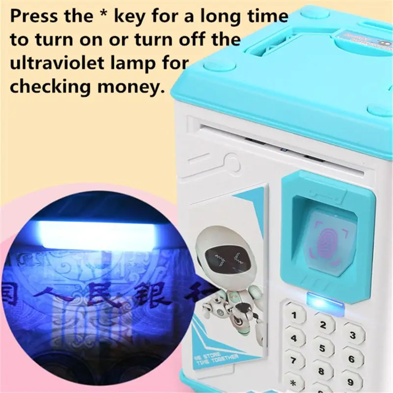 

Mini ATM Electronic Coin Bank,Smart Electronic Piggy Bank, Safe with Password