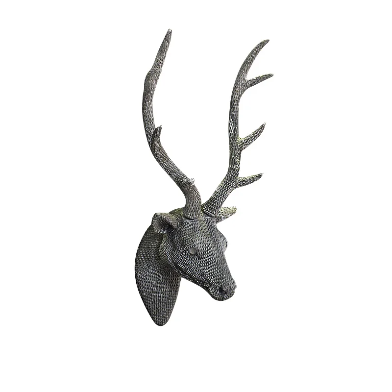 

Soft Decoration Model Room Living Room Decoration Resin Painted Elk Animal Wall Hanging Wall Decoration Pendant
