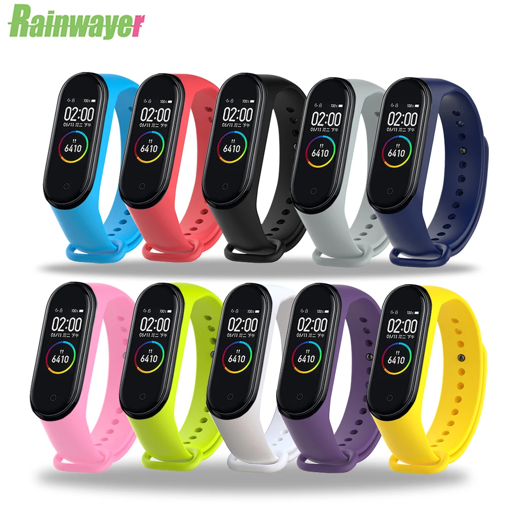 Силиконовый ремешок для Xiaomi Mi Band 4 популярный браслет 3 браслеты наручный Watchband M3