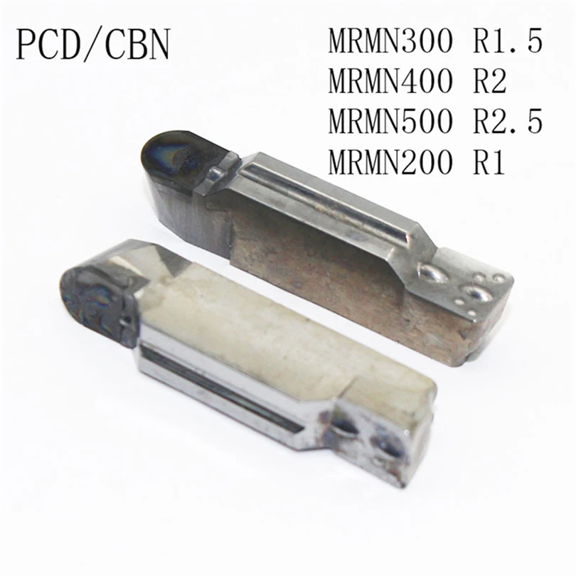 

2Pcs MRMN300 MRMN400 MRMN500 R2.5 R1.5 R2.5 PCD CBN Diamond Inserts Grooving Blade Turning Tool Parting off Lathe use tool tools