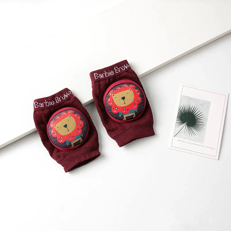 New Baby Mesh Knee Pads Cartoon Animal Style Rib Design with EVA Pad Bouncy Toddler Crawling Protective Gear